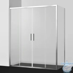 Душевое ограждение WasserKRAFT Lippe 150x90 профиль хром, стекло прозрачное 45S48