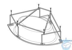 Монтажный комплект Santek для ванны Сан-Паулу 150х150
