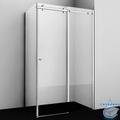 Душевое ограждение Wasserkraft Vils 56R22 100x90 профиль хром, стекло прозрачный (без поддона)