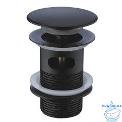  Донный клапан для раковины Wasserkraft A080 (черный матовый)
