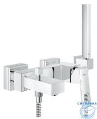 Смеситель для ванны Grohe Eurocube с душевым гарнитуром 23141000