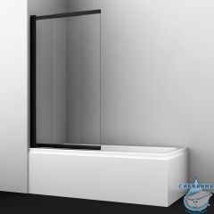 Шторка для ванны Wasserkraft Dill 61S 40-80x140 61S02-80 профиль черный, стекло прозрачное