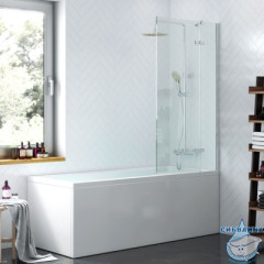 Шторка для ванны AM.PM Tender  80x140 профиль хром, стекло прозрачное W45BS-D3W5-140CT