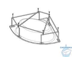 Монтажный комплект Santek для ванны Мелвилл 140х140