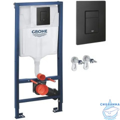 Инсталляция Grohe Solido 38811KF0 с клавишей (черный матовый)